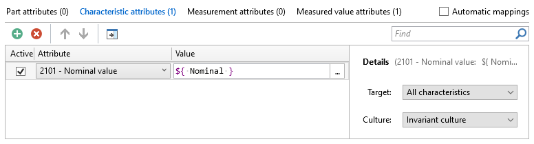 Mapping rule for nominals