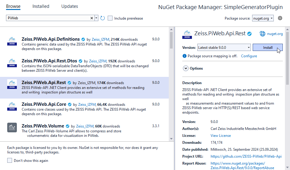 NuGet Package Manager